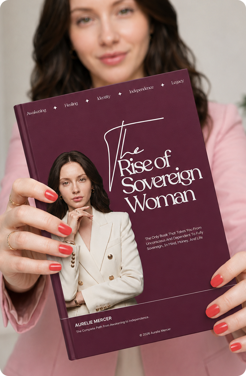 Aurelie Mercer holding The Rise of Sovereign Woman